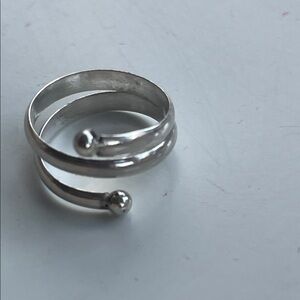 Elegant Silver Wrap Ring